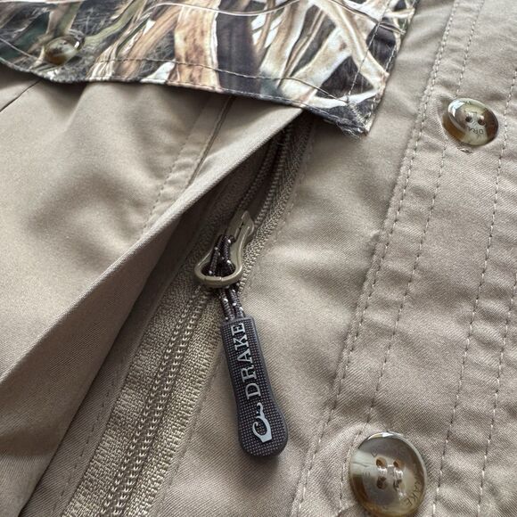 Drake Waterfowl Systems MS State Camo Hunting Fishing Shirt Men’s S Polyester - Picture 7 of 10